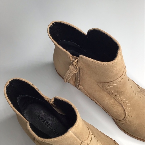 Rebecca Minkoff Lulu Bootie in Taupe Oiled Suede. - Picture 4 of 12